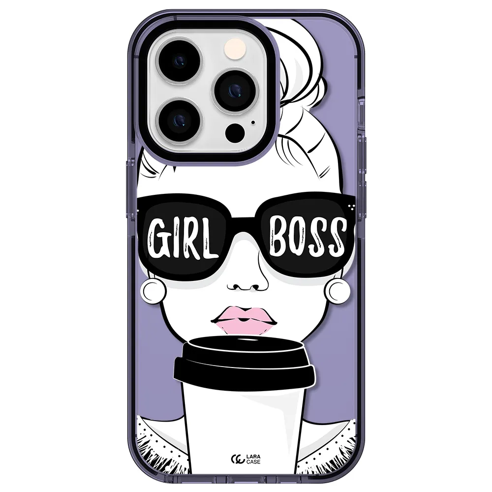 Girl Boss Apple iPhone 14 pro impact Lilac Case