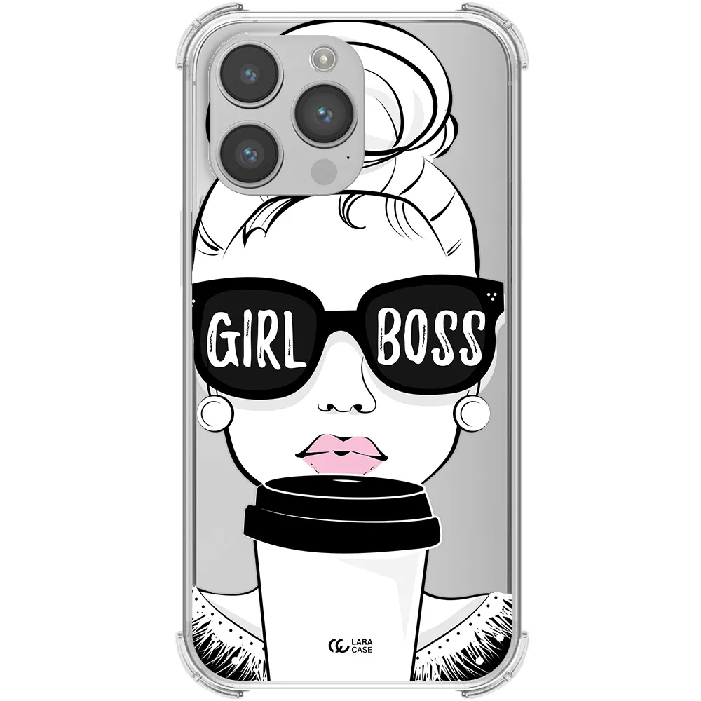 Girl Boss Apple iPhone 14 pro max Clear PC Case