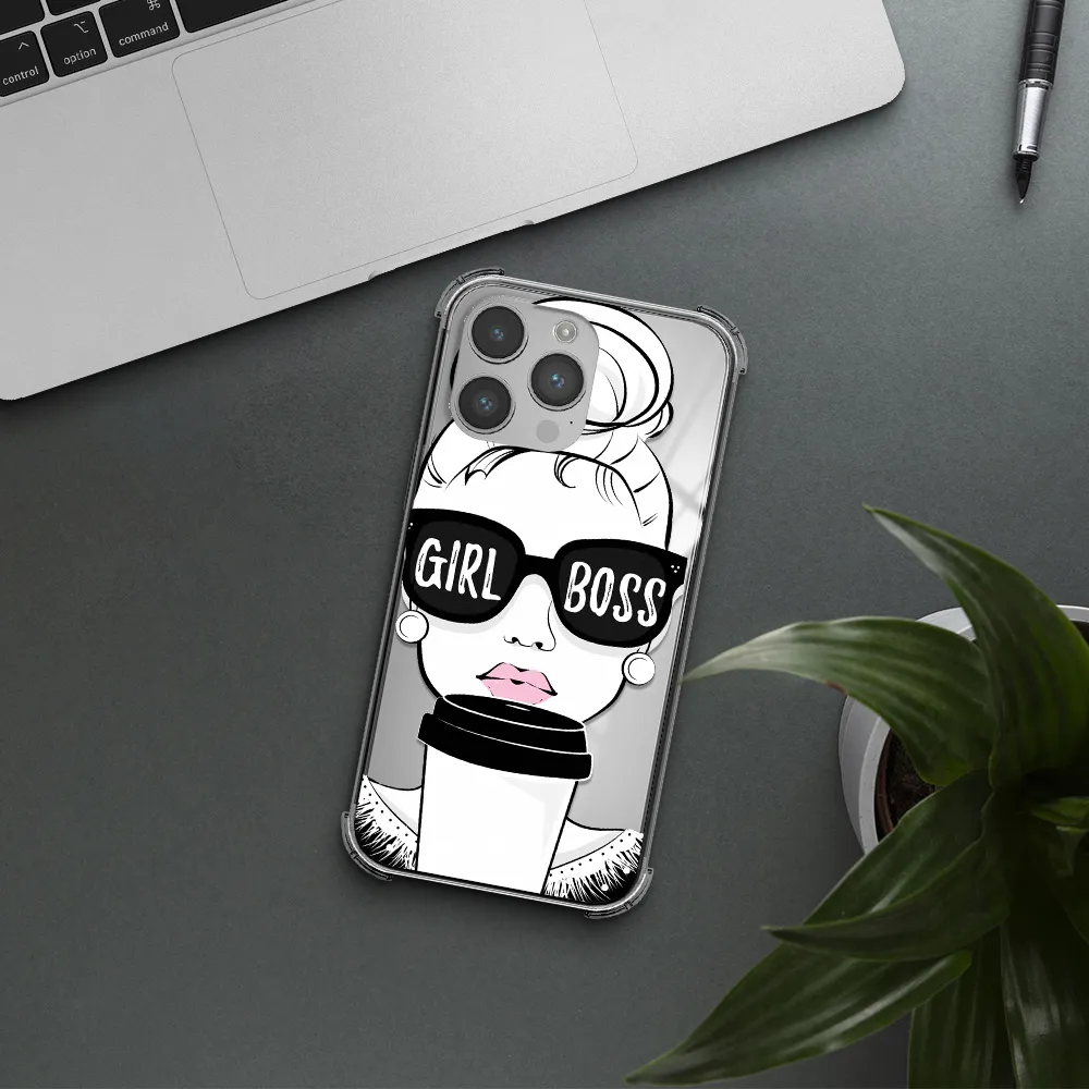 Girl Boss Apple iPhone 14 pro max Clear PC Case
