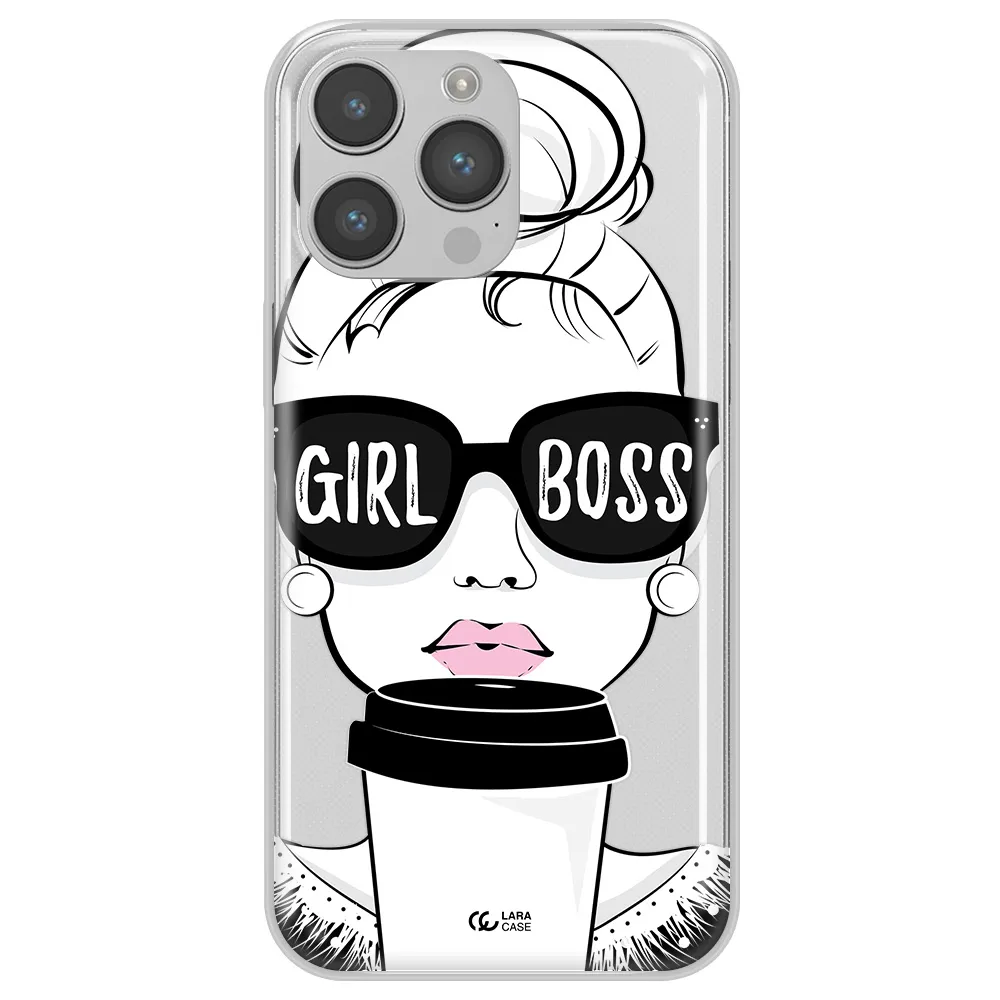 Girl Boss Apple iPhone 14 pro max Clear TPU Case