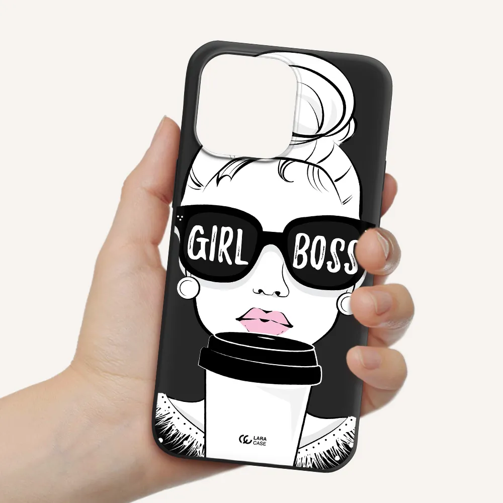 Girl Boss Apple iPhone 14 pro max Silicone black Case