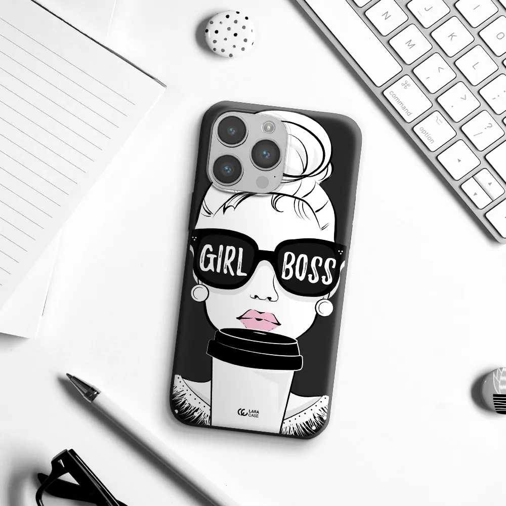 Girl Boss Apple iPhone 14 pro max Silicone black Case