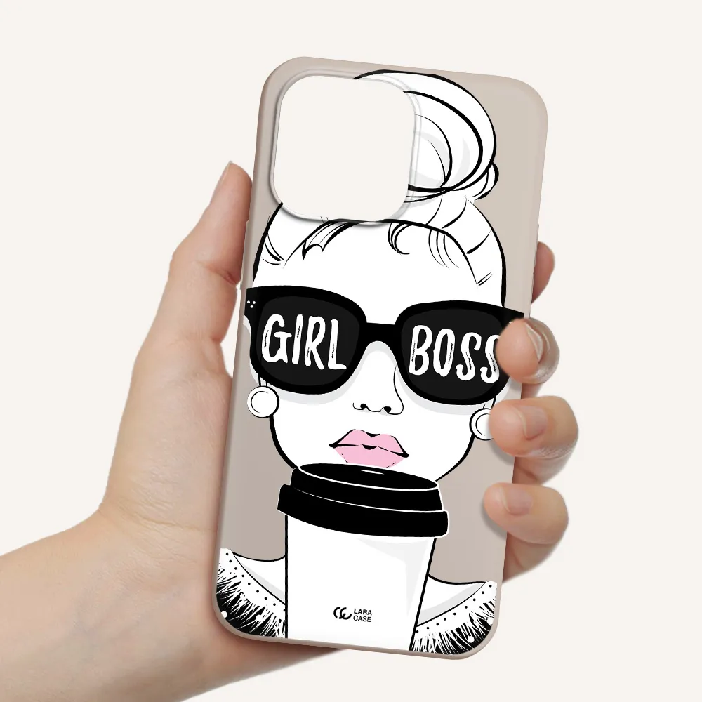 Girl Boss Apple iPhone 14 pro max Silicone Stone Case