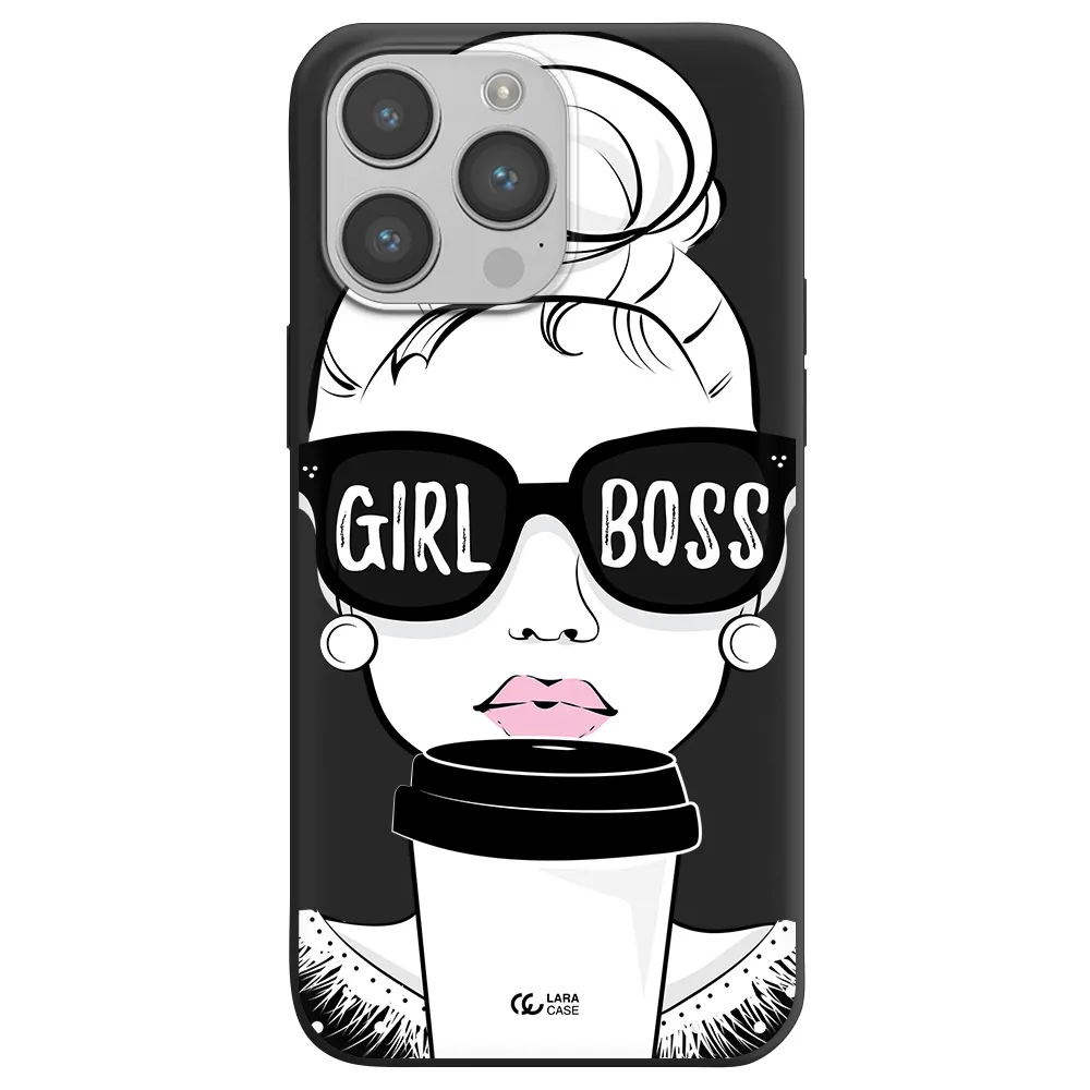 Girl Boss Apple iPhone 14 pro Silicone black Case