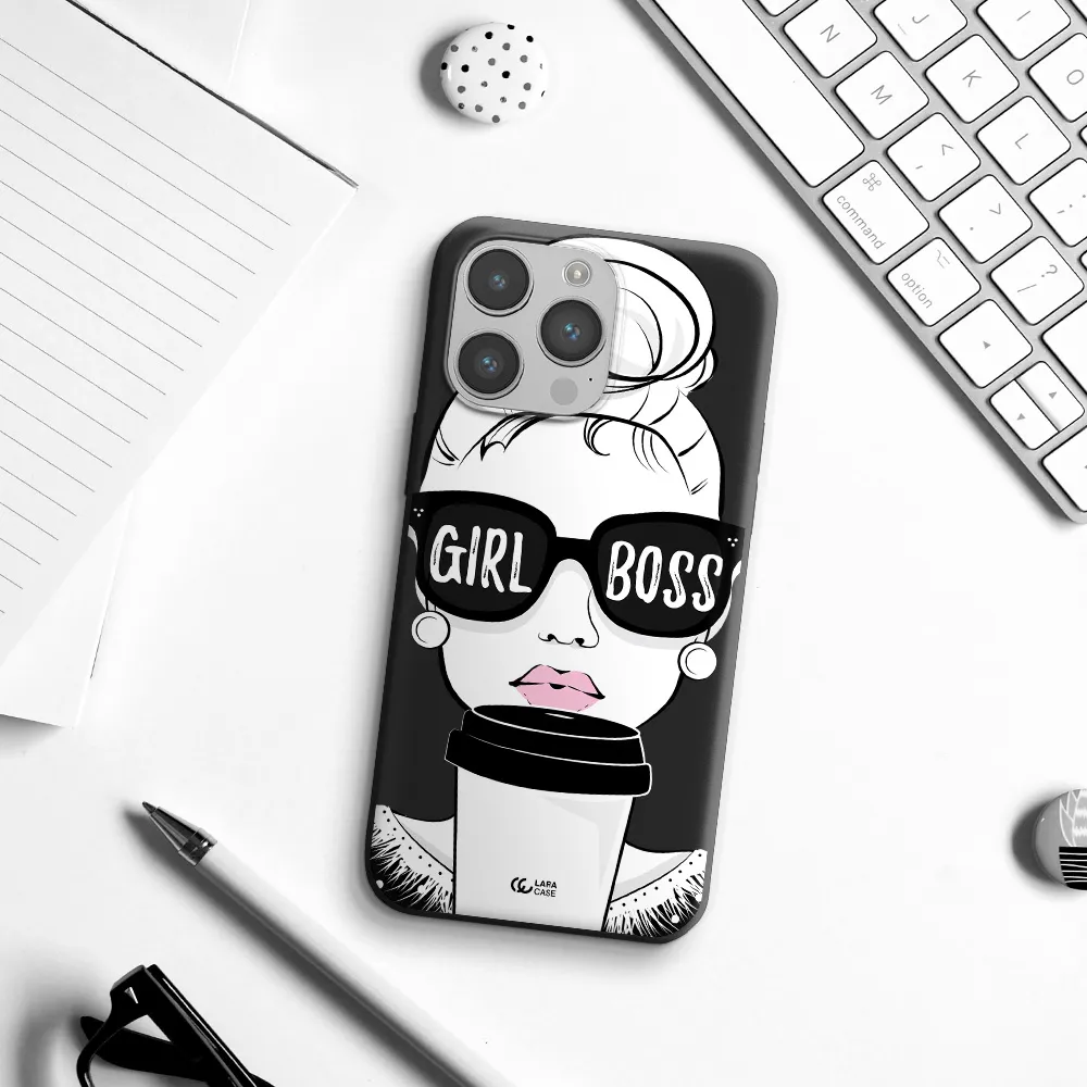 Girl Boss Apple iPhone 14 pro Silicone black Case