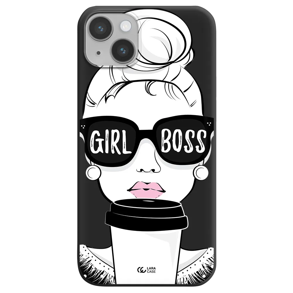 Girl Boss Apple iPhone 14 Silicone black Case