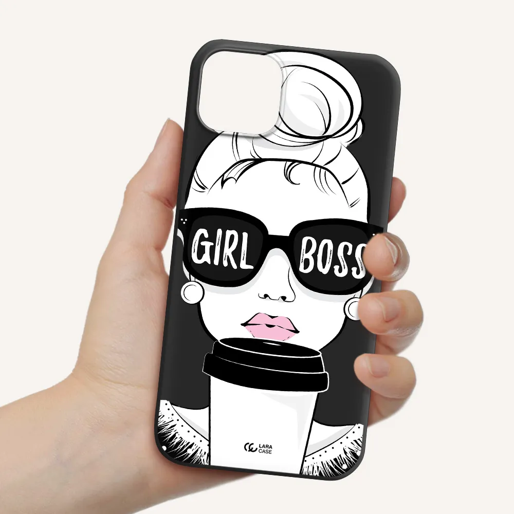 Girl Boss Apple iPhone 14 Silicone black Case