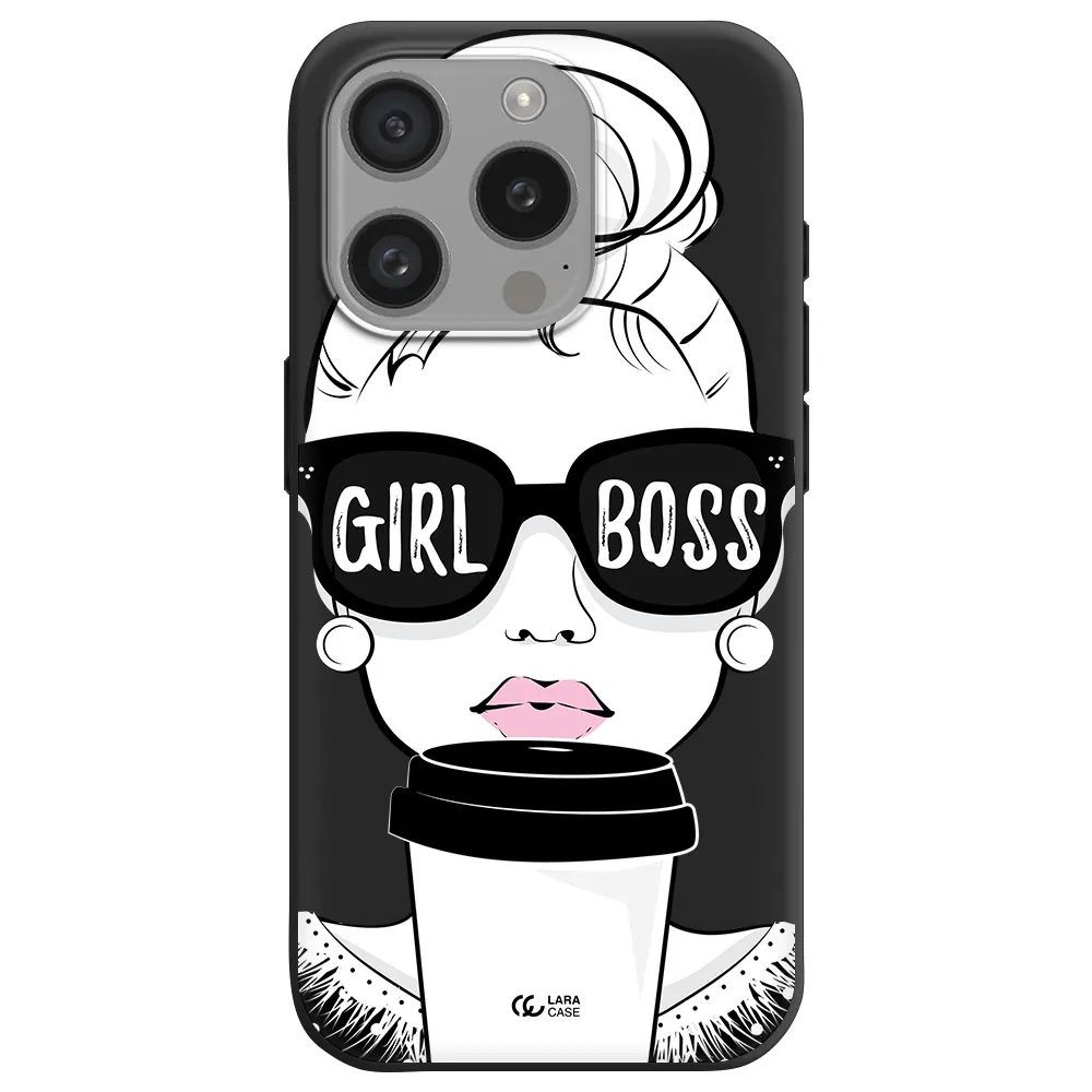 Girl Boss Apple Iphone 15 Pro Silicone Black Case