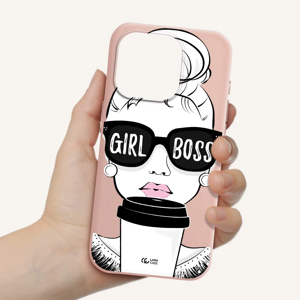 Girl Boss Apple Iphone 15 Pro Silicone Pastel Pink Case