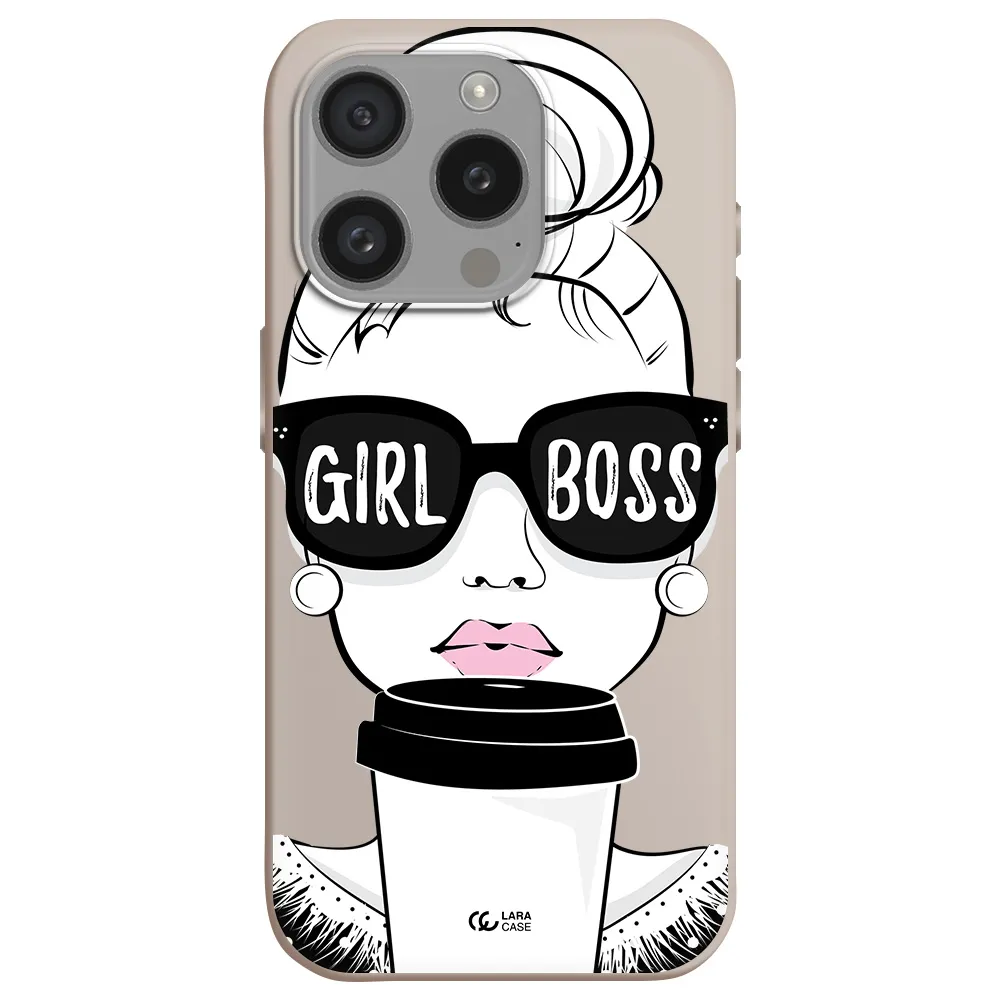Girl Boss Apple Iphone 15 Pro Silicone Stone Case
