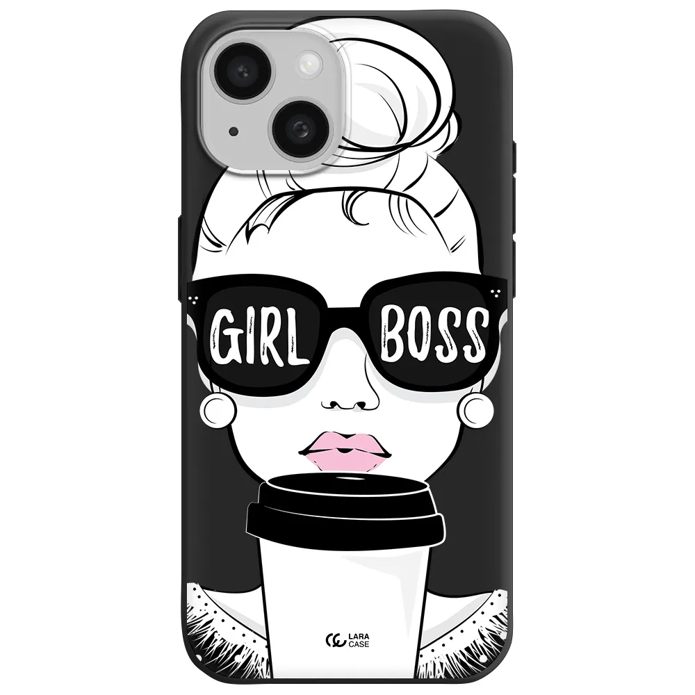 Girl Boss Apple iPhone 15 Silicone black Case