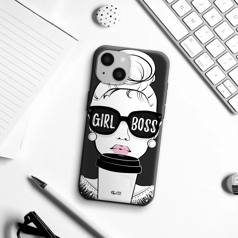 Girl Boss Apple iPhone 15 Silicone black Case