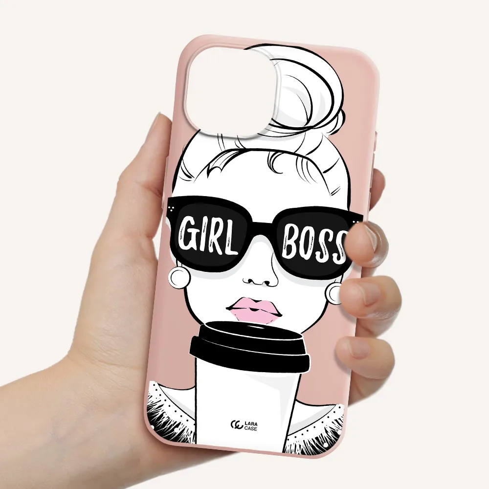 Girl Boss Apple Iphone 15 Silicone Pastel Pink Case