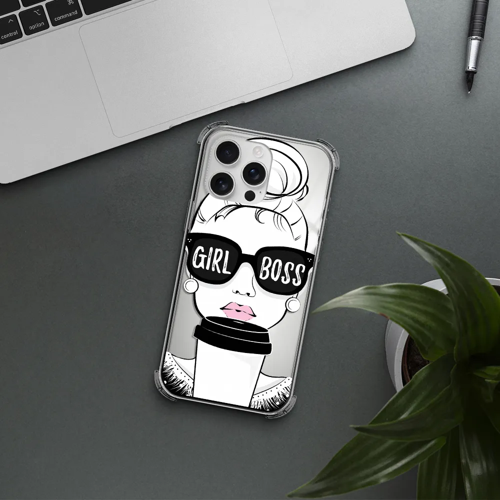 Girl Boss Apple Iphone 16 Pro Max Clear Pc Case