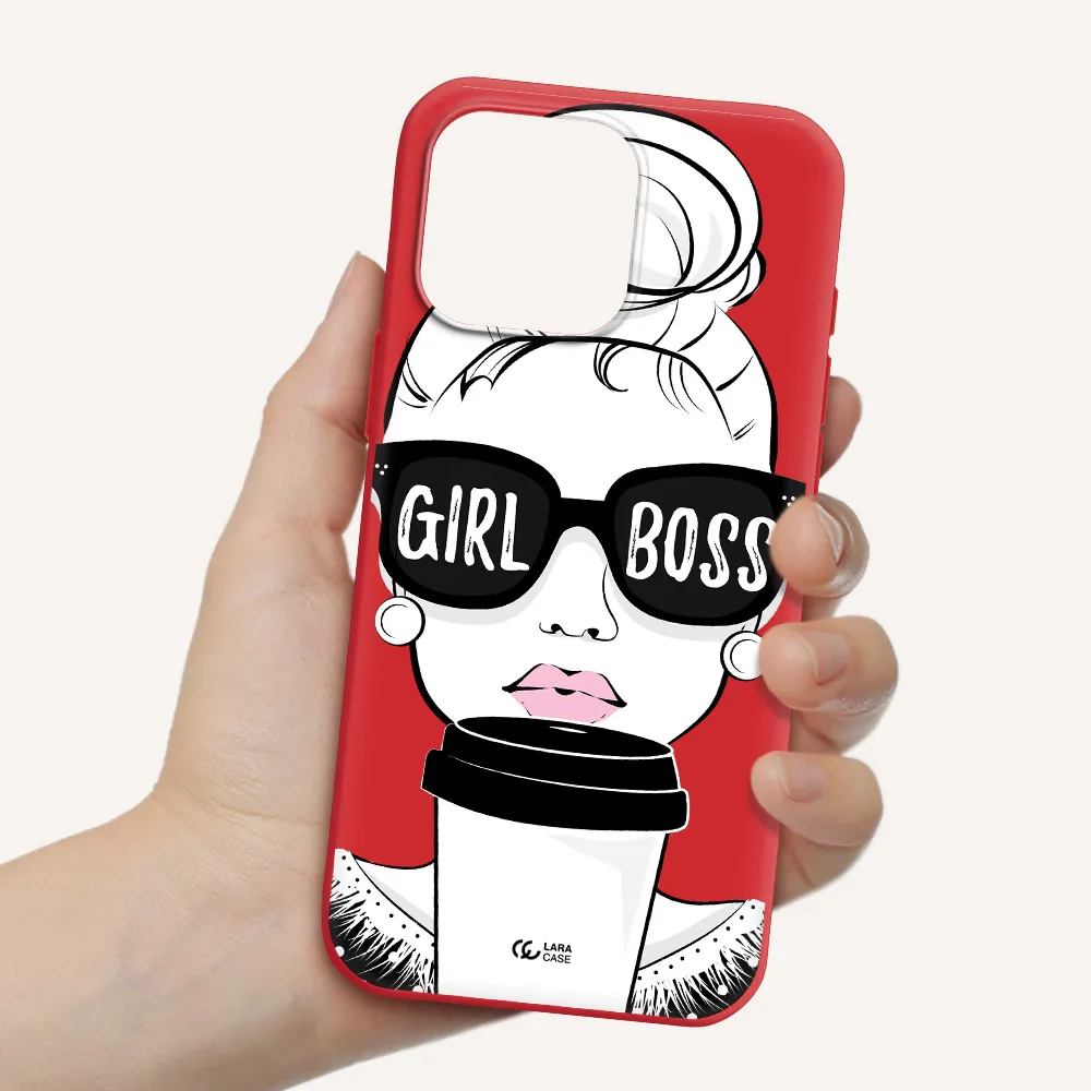 Girl Boss Apple Iphone 16 Pro Max Silicone Imperial Red Case