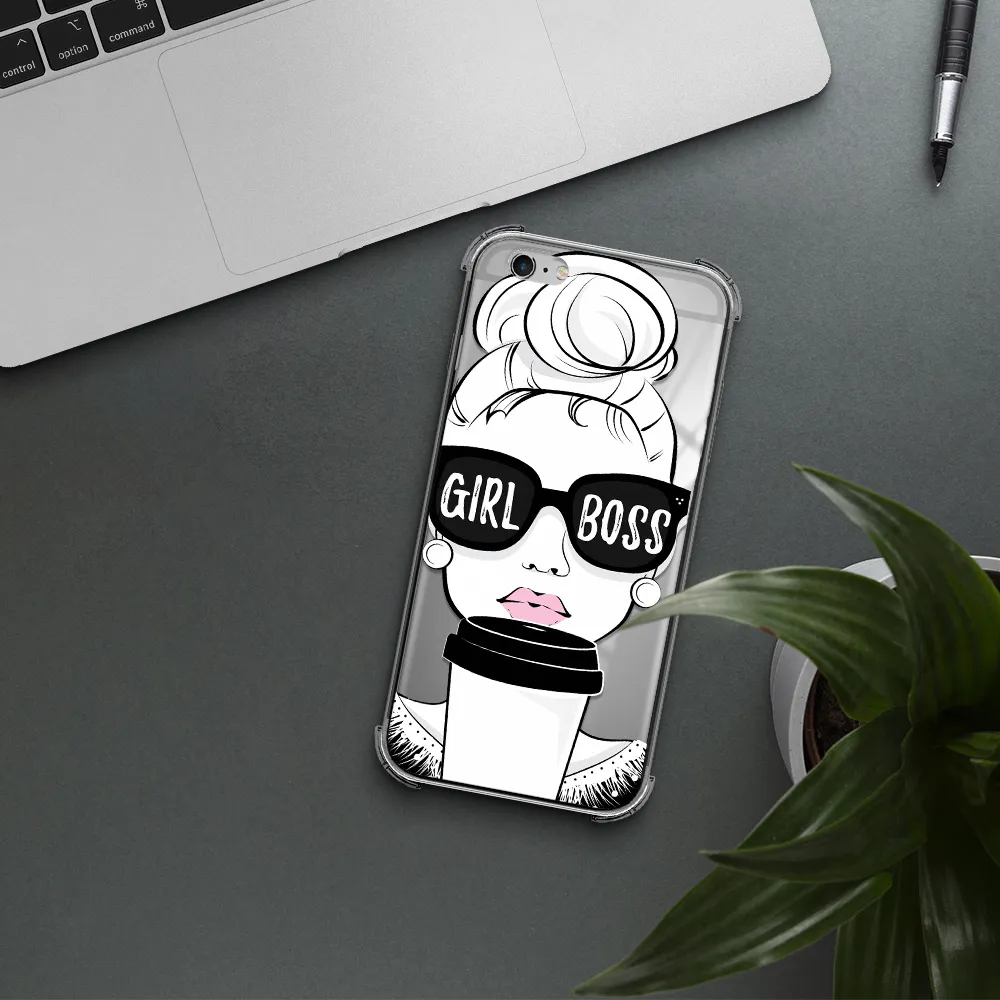 Girl Boss Apple iPhone 6 plus Clear PC Case