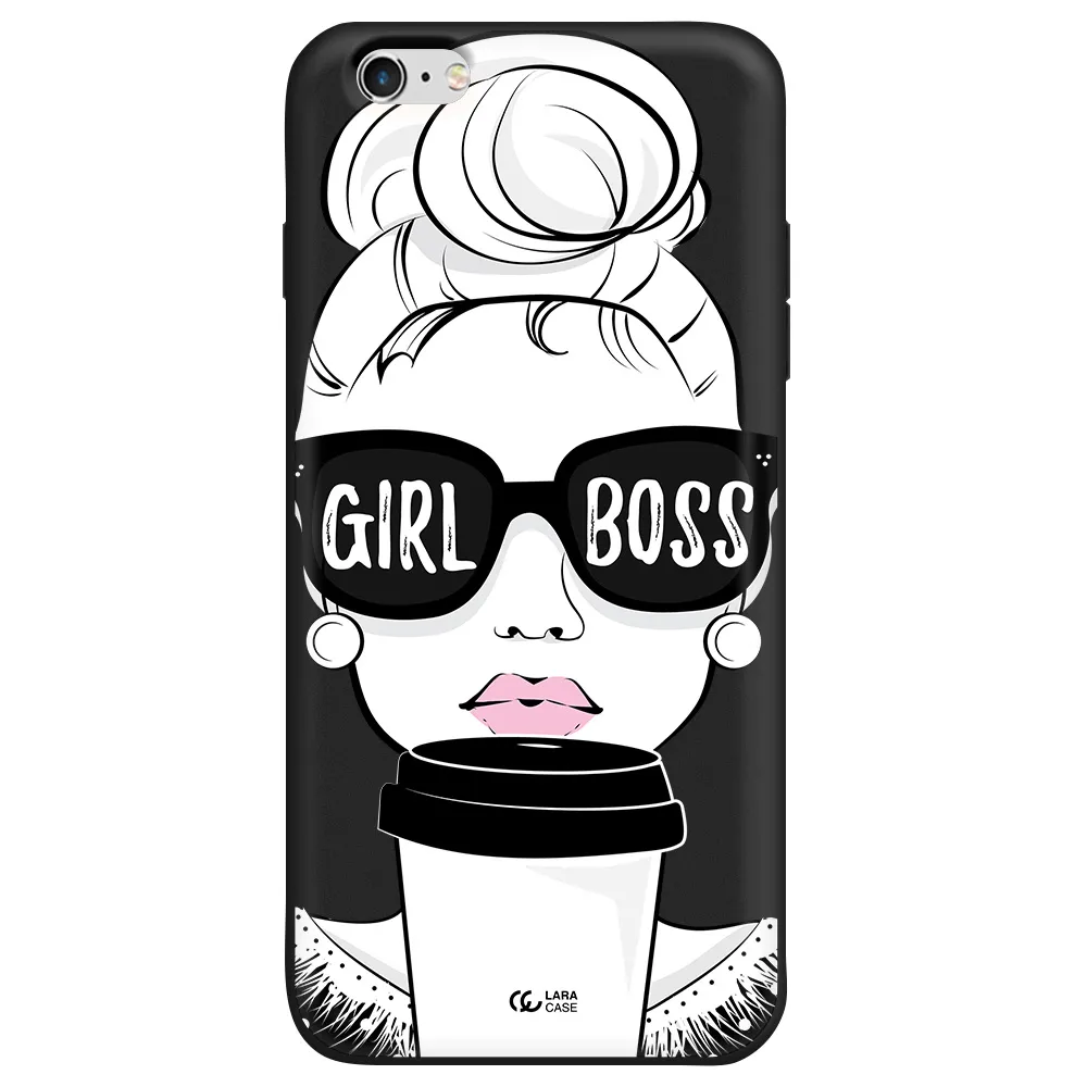 Girl Boss Apple iPhone 6 plus Silicone black Case