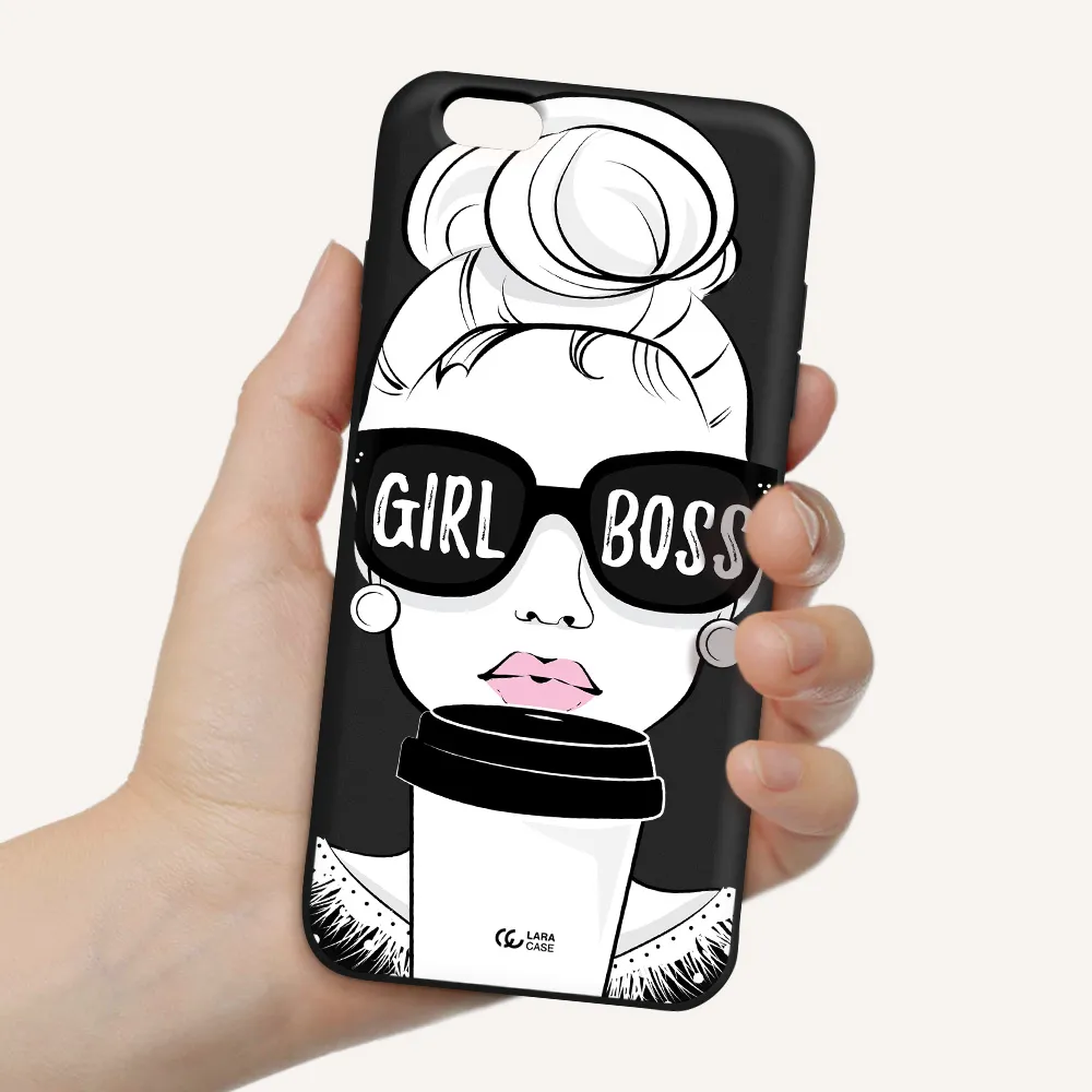 Girl Boss Apple iPhone 6 plus Silicone black Case