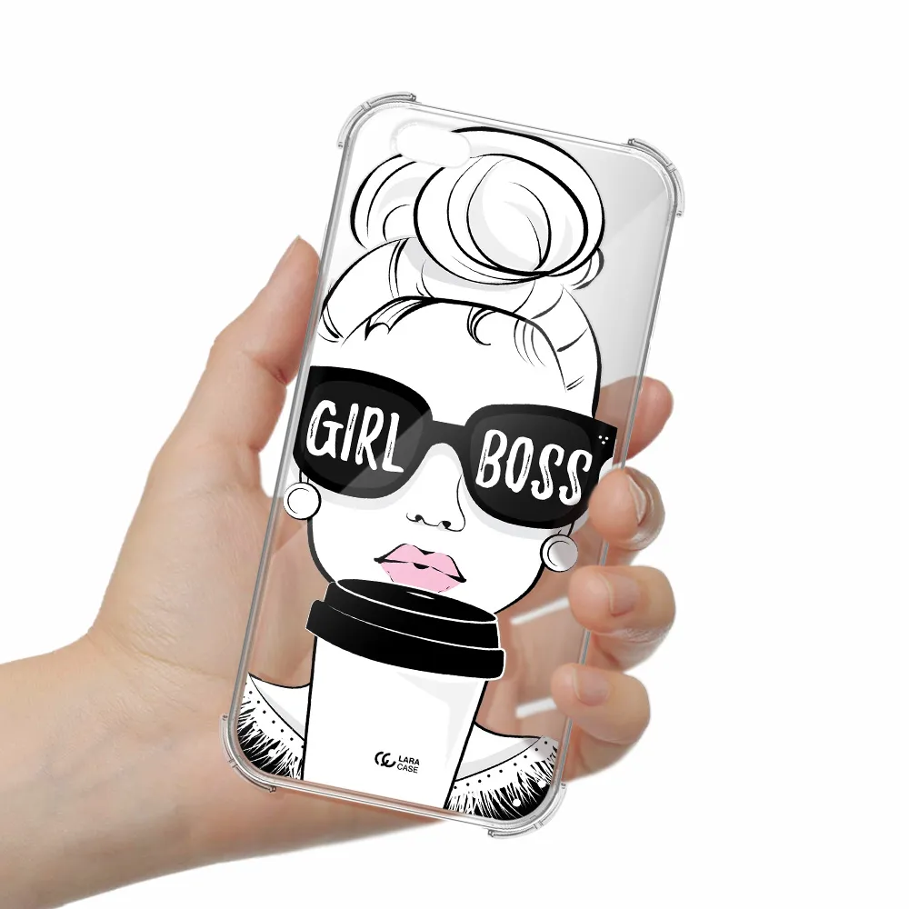Girl Boss Apple iPhone 6 s plus Clear PC Case