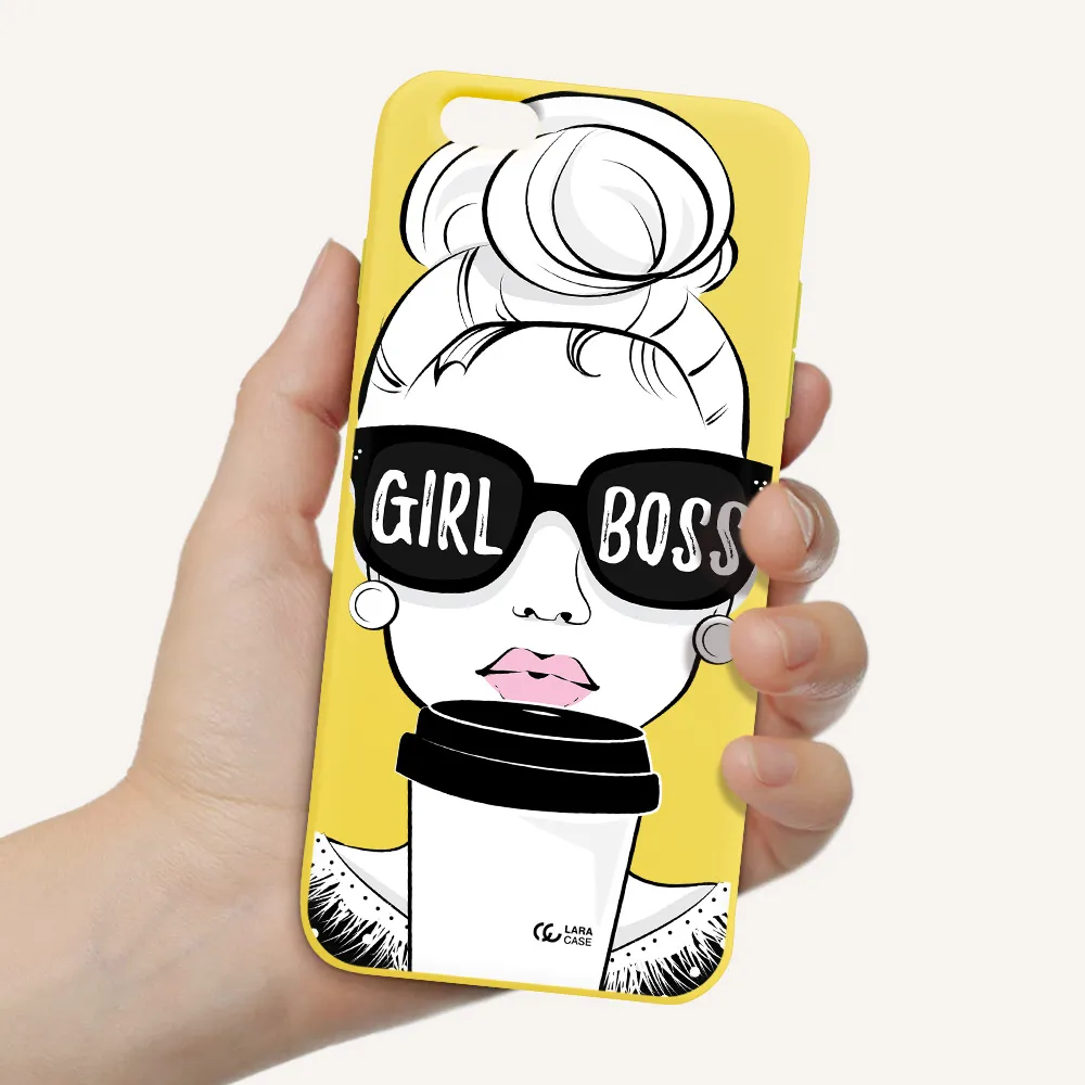 Girl Boss Apple iPhone 6 s plus Silicone canary yellow Case
