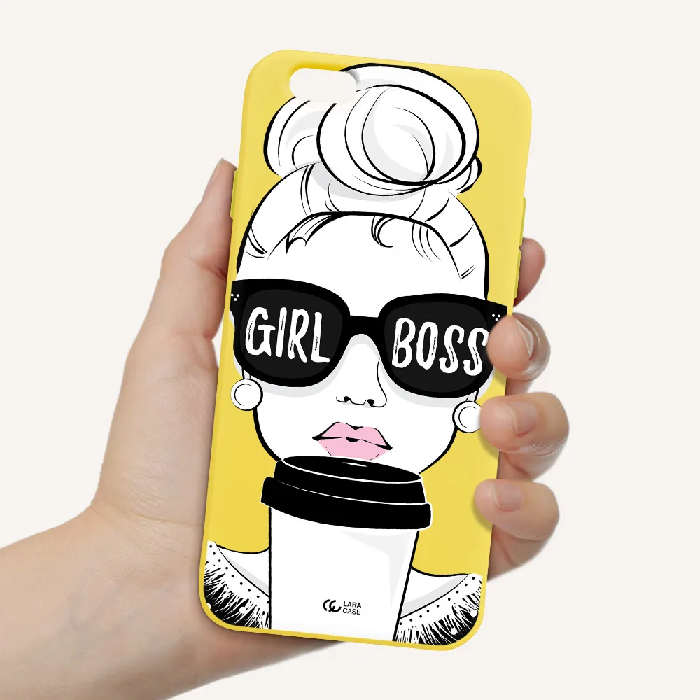 Girl Boss Apple iPhone 6 Silicone canary yellow Case
