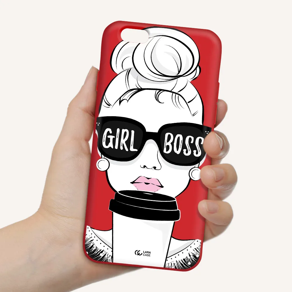 Girl Boss Apple iPhone 6 Silicone Imperial Red Case