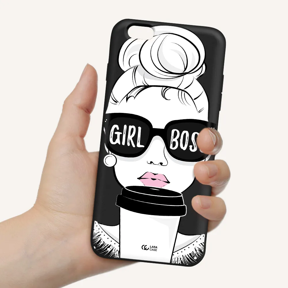 Girl Boss Apple iPhone 6S Silicone black Case