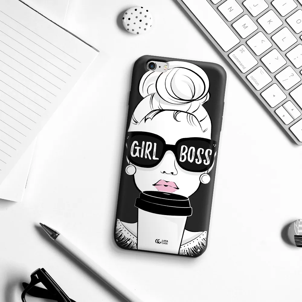 Girl Boss Apple iPhone 6S Silicone black Case