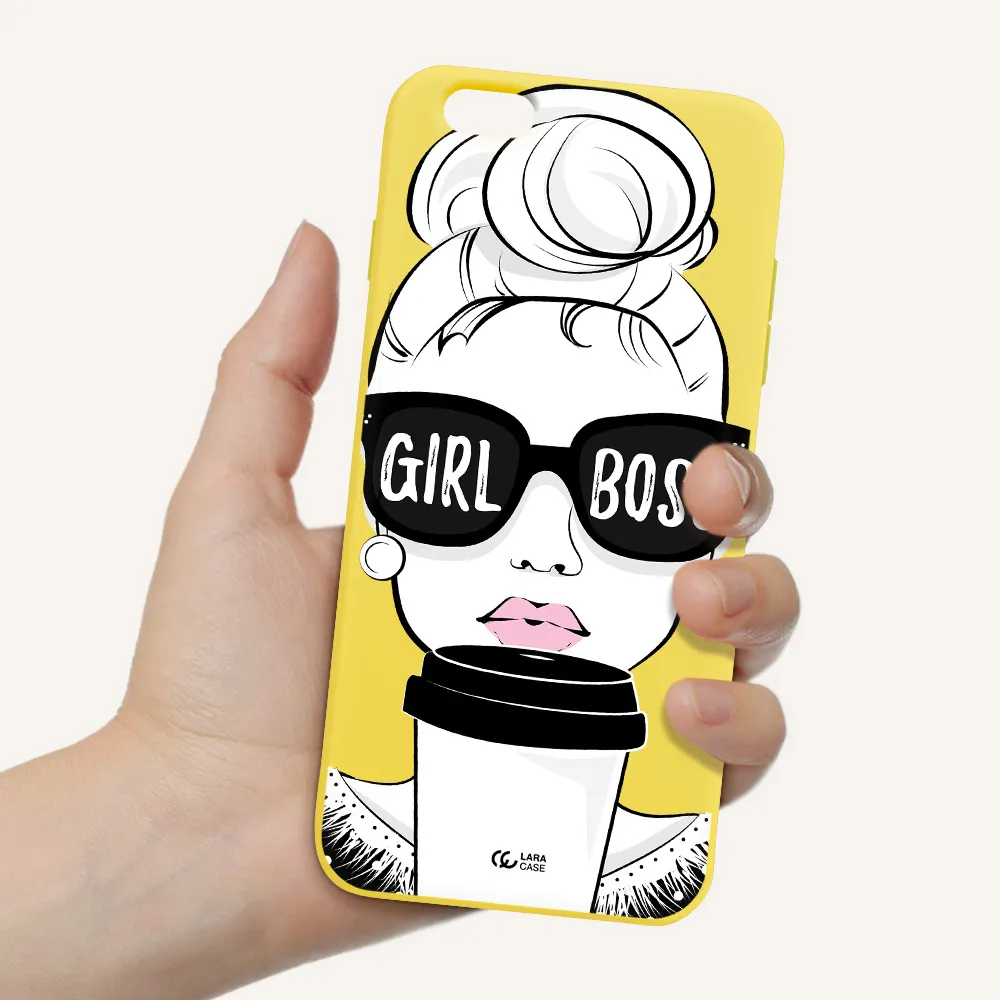 Girl Boss Apple iPhone 6S Silicone canary yellow Case