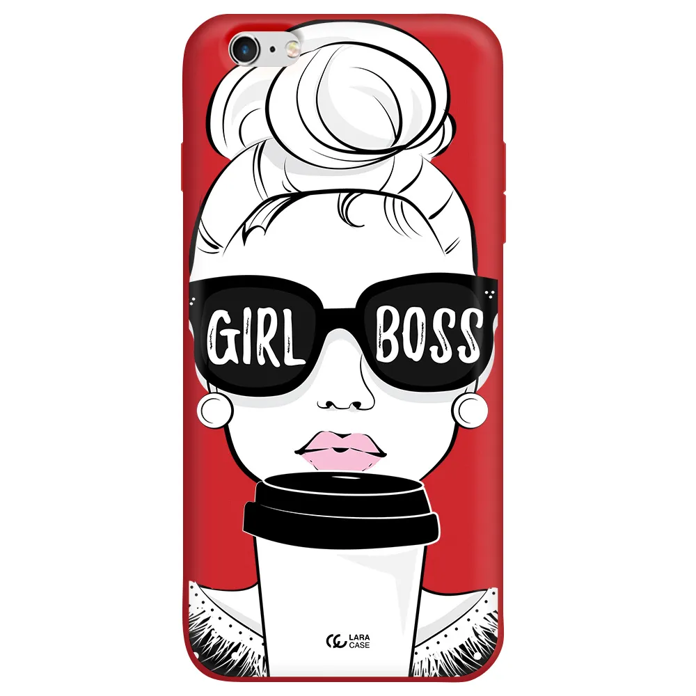 Girl Boss Apple iPhone 6S Silicone Imperial Red Case