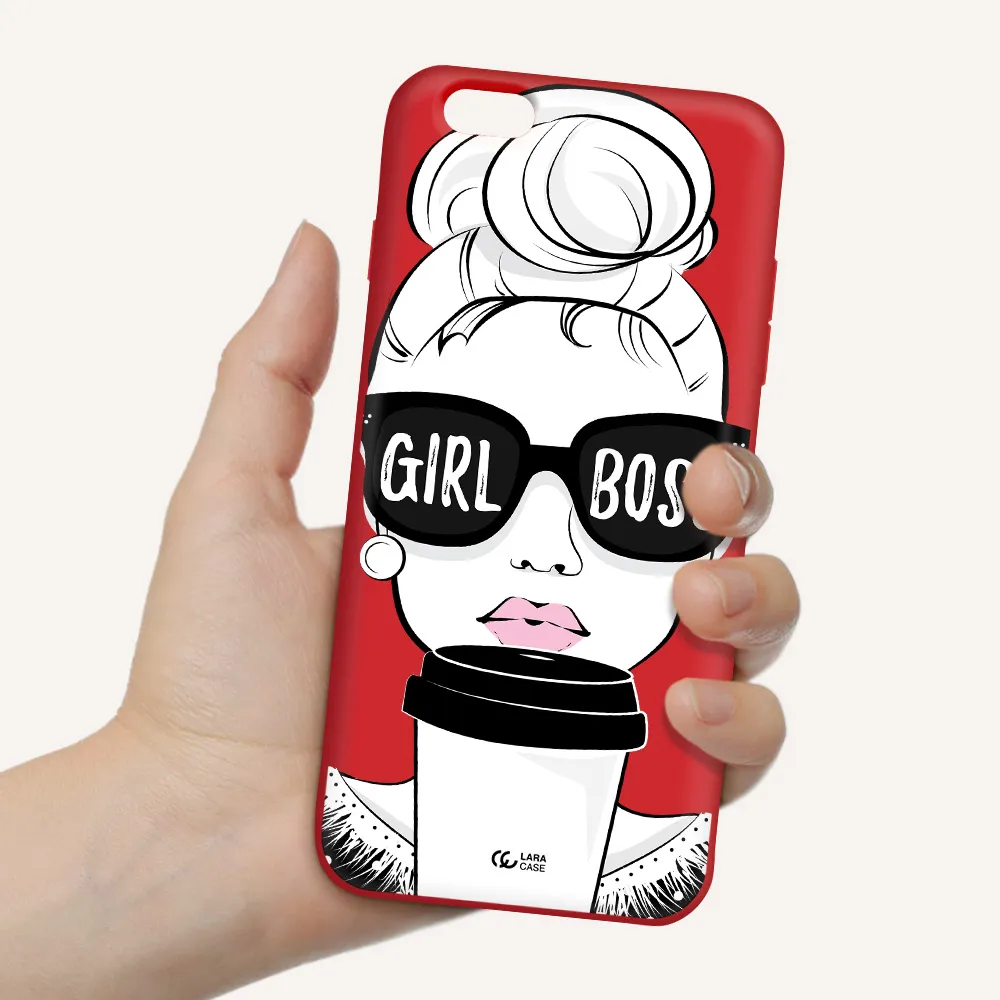 Girl Boss Apple iPhone 6S Silicone Imperial Red Case