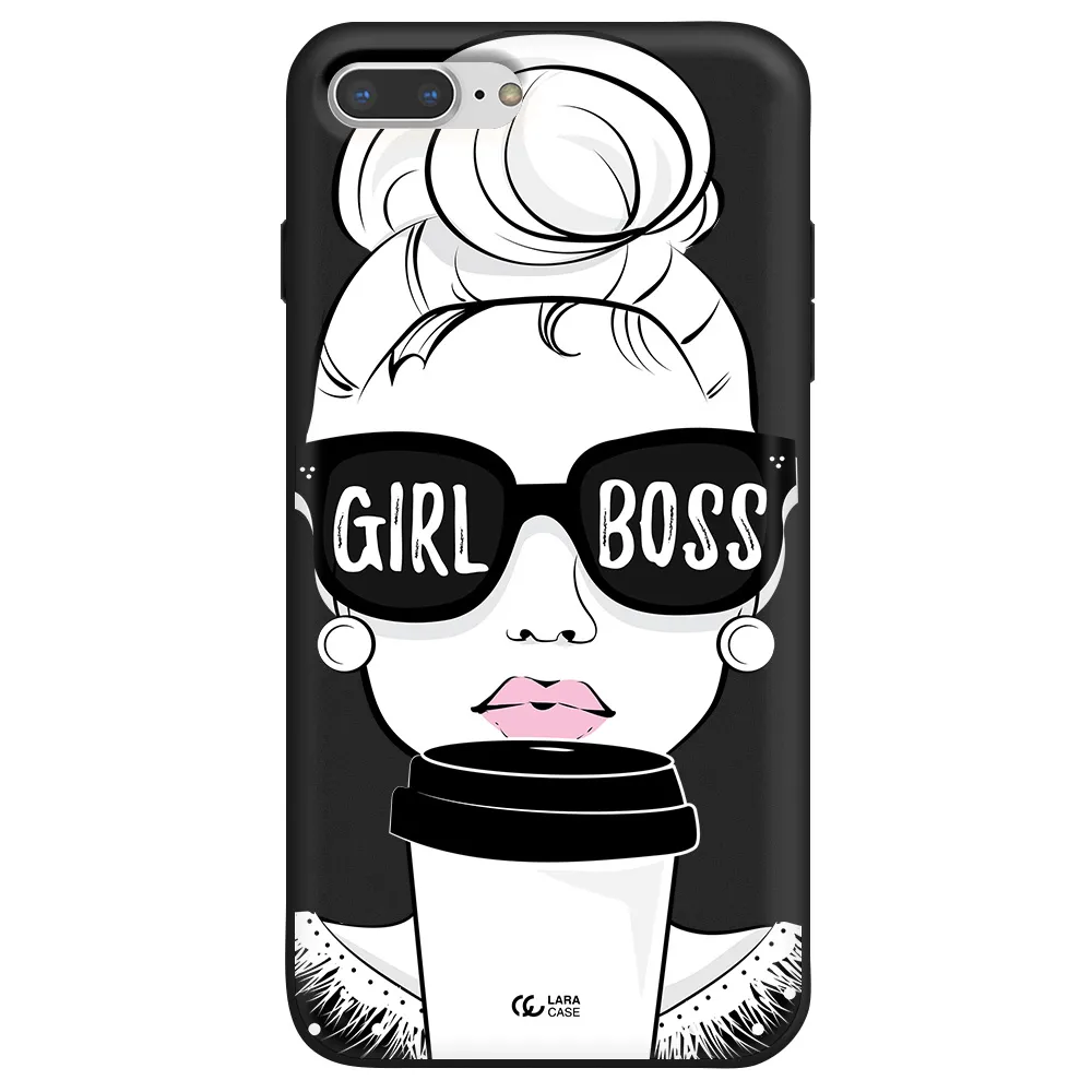 Girl Boss Apple iPhone 7 plus Silicone black Case