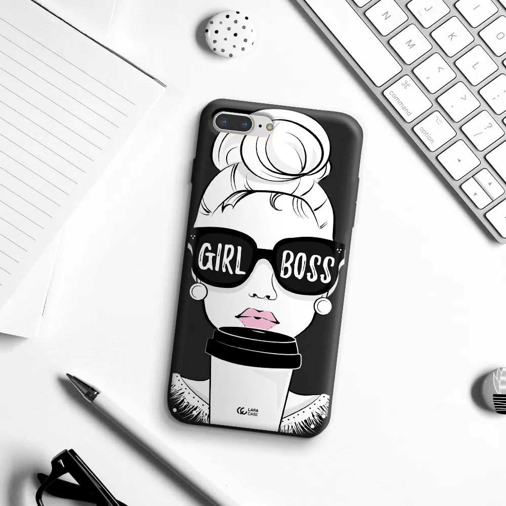 Girl Boss Apple iPhone 7 plus Silicone black Case