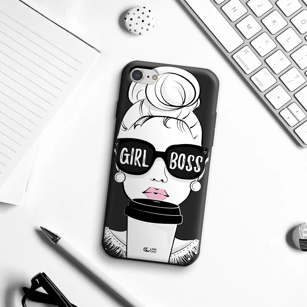 Girl Boss Apple iPhone 7 Silicone black Case
