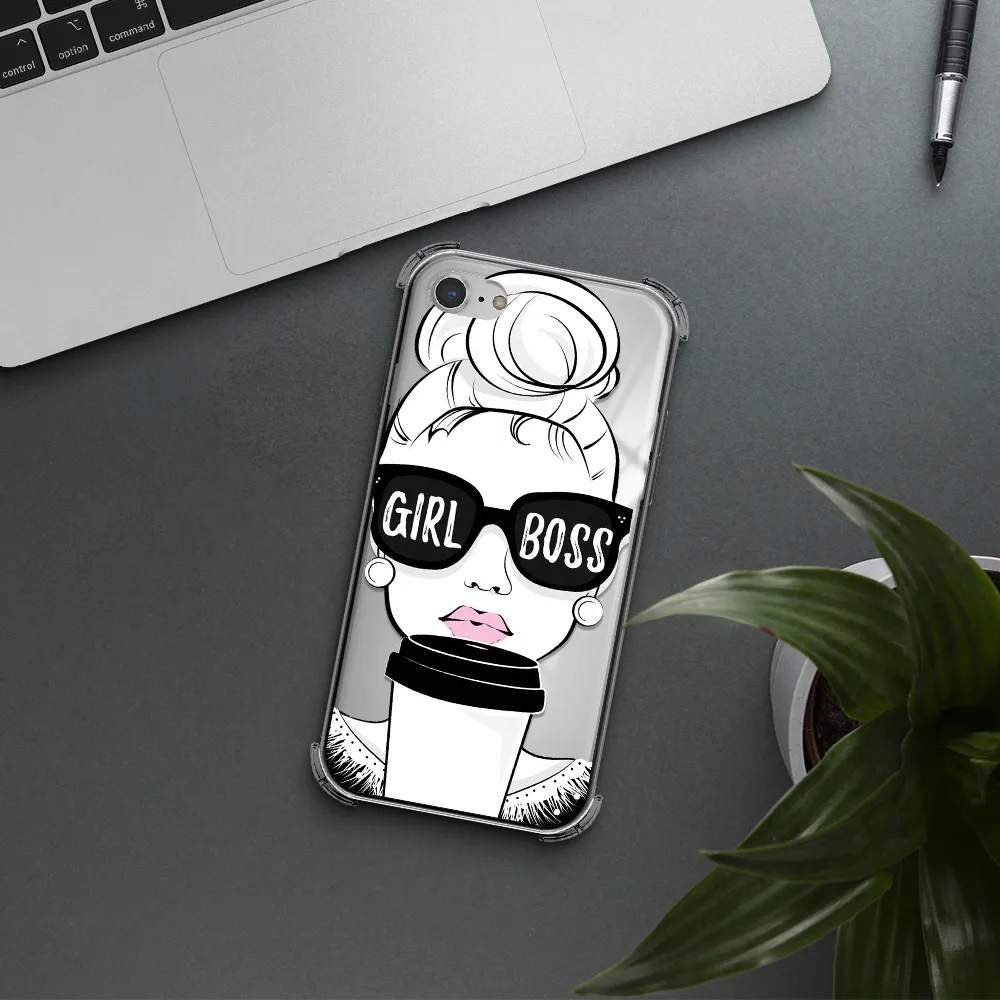 Girl Boss Apple iPhone 8 Clear PC Case