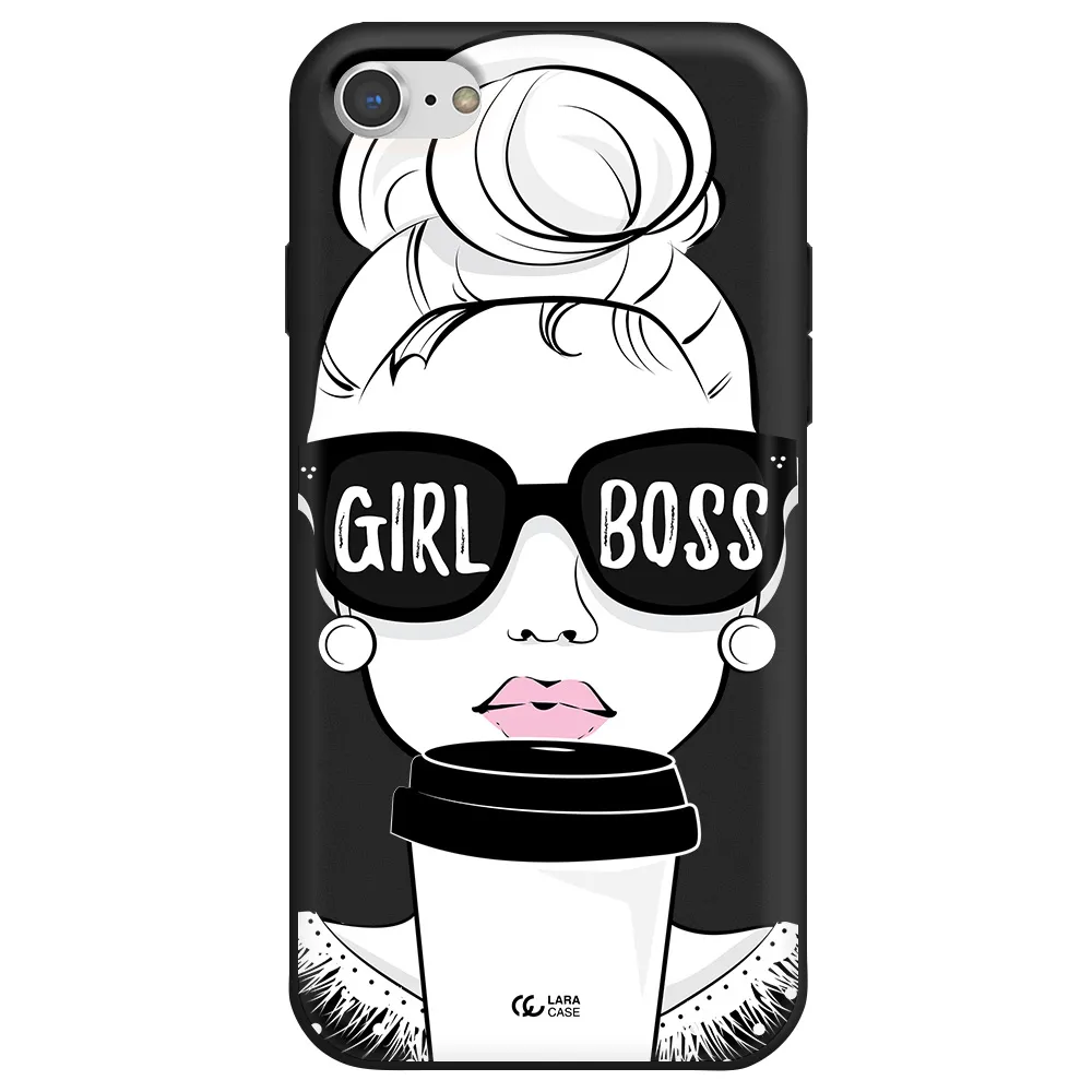 Girl Boss Apple iPhone 8 Silicone black Case