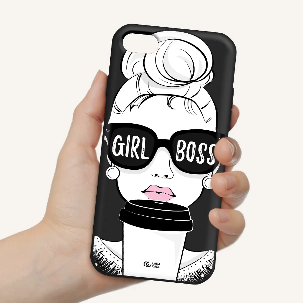 Girl Boss Apple iPhone 8 Silicone black Case