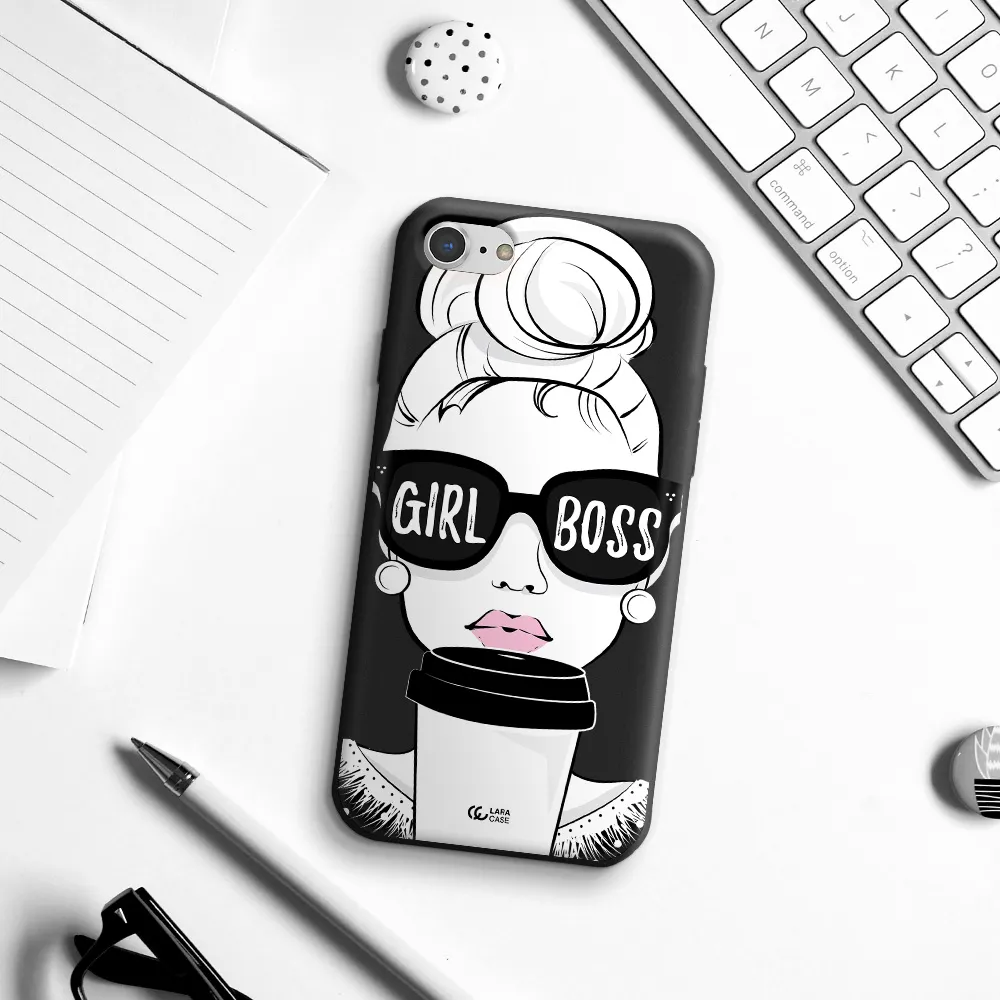 Girl Boss Apple iPhone 8 Silicone black Case