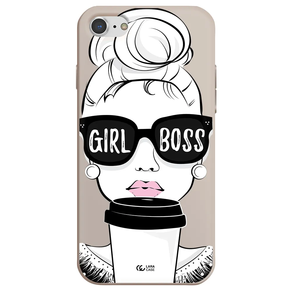 Girl Boss Apple iPhone 8 Silicone Stone Case