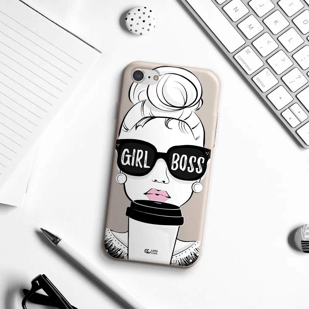 Girl Boss Apple iPhone 8 Silicone Stone Case