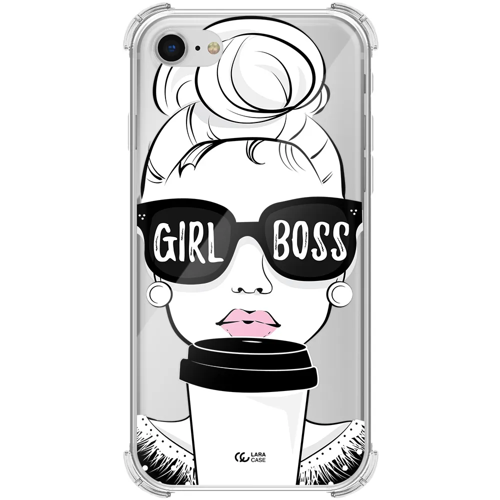 Girl Boss Apple iPhone se 2020 Clear PC Case