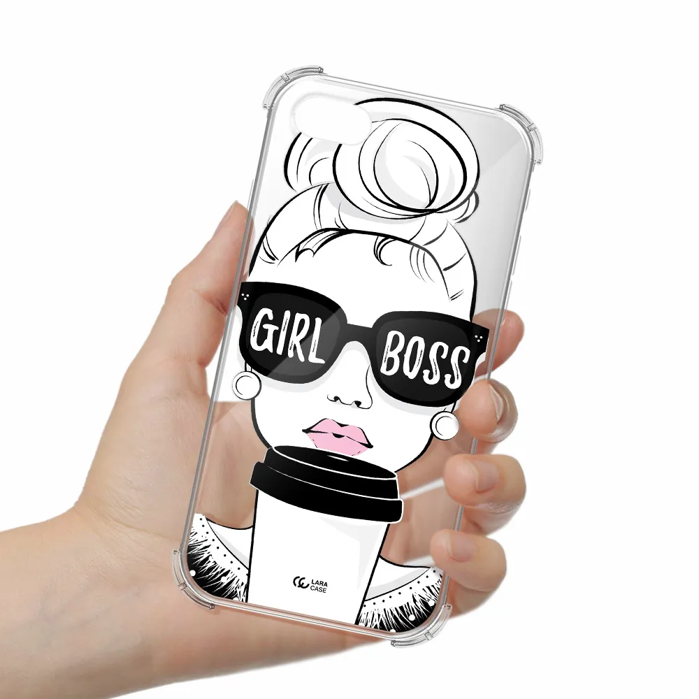 Girl Boss Apple iPhone se 2020 Clear PC Case