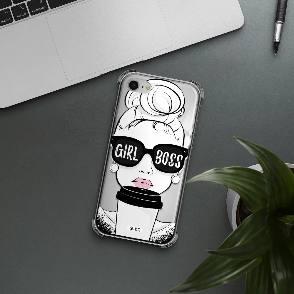 Girl Boss Apple iPhone se 2020 Clear PC Case