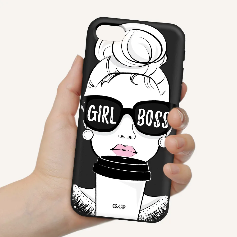 Girl Boss Apple iPhone se 2020 Silicone black Case