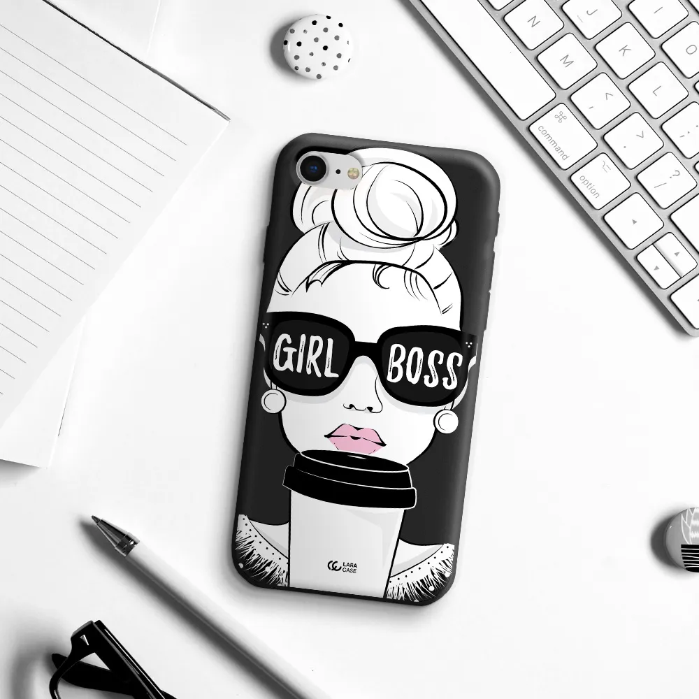Girl Boss Apple iPhone se 2020 Silicone black Case