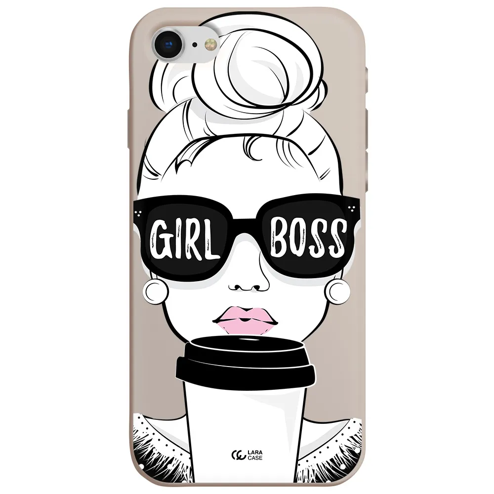 Girl Boss Apple iPhone se 2020 Silicone Stone Case