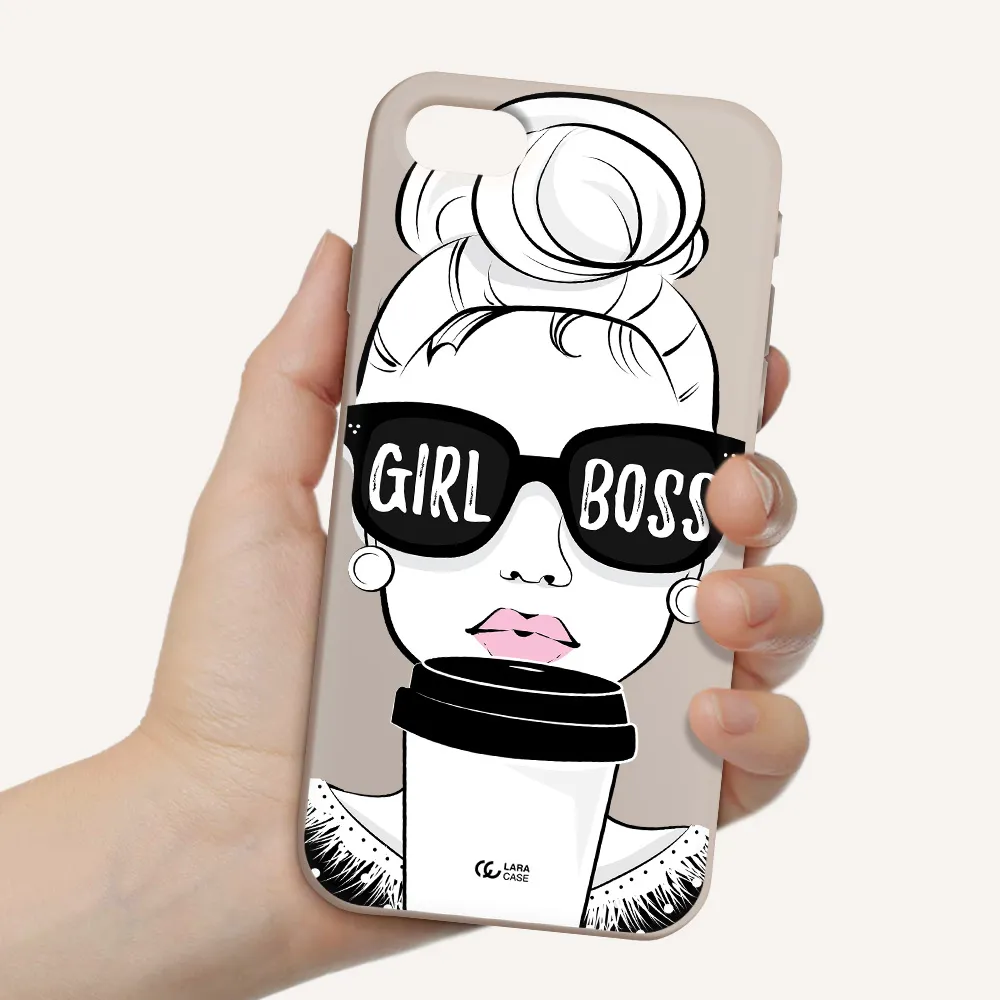 Girl Boss Apple iPhone se 2020 Silicone Stone Case
