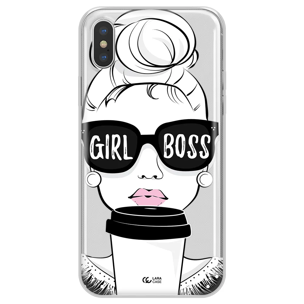 Girl Boss Apple iPhone X Clear TPU Case
