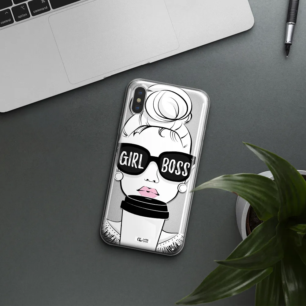 Girl Boss Apple iPhone X Clear TPU Case
