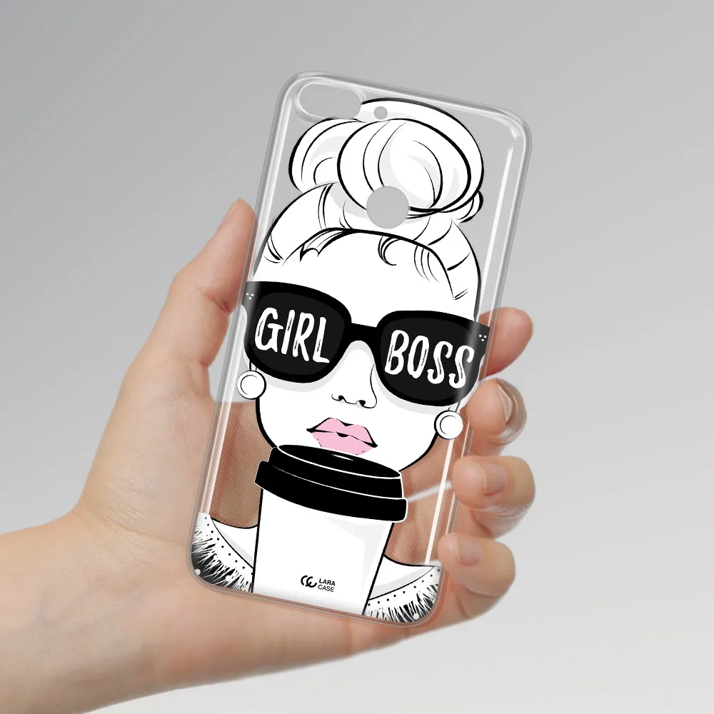 Girl Boss Huawei P Smart Clear TPU Case